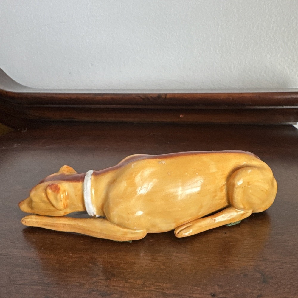 6.5" Staffordshire Porcelain Greyhound Dog - Picture 4 of 13